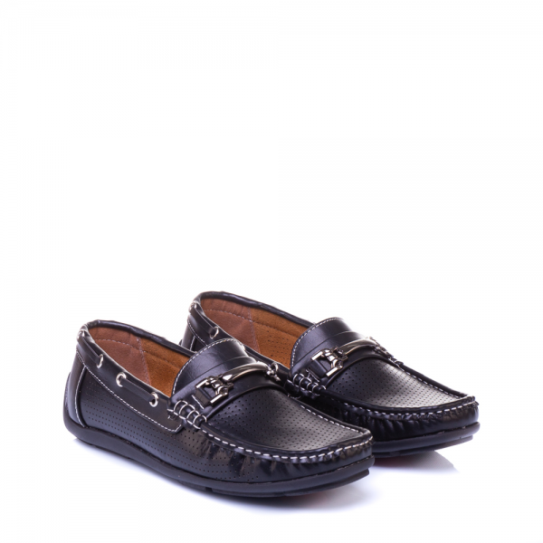 Ανδρικά παπούσια Foril μαύρα, 5 - Kalapod.gr